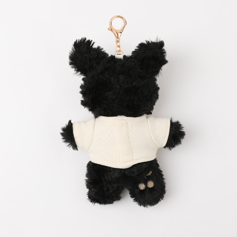Name T-shirt dog key chain [Compatible with name embroidery]