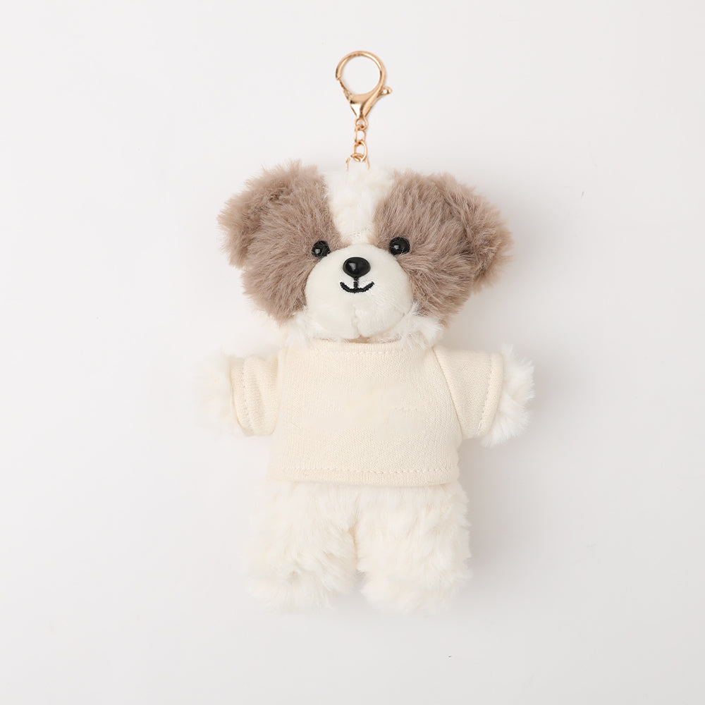 Name T-shirt dog key chain [Compatible with name embroidery]
