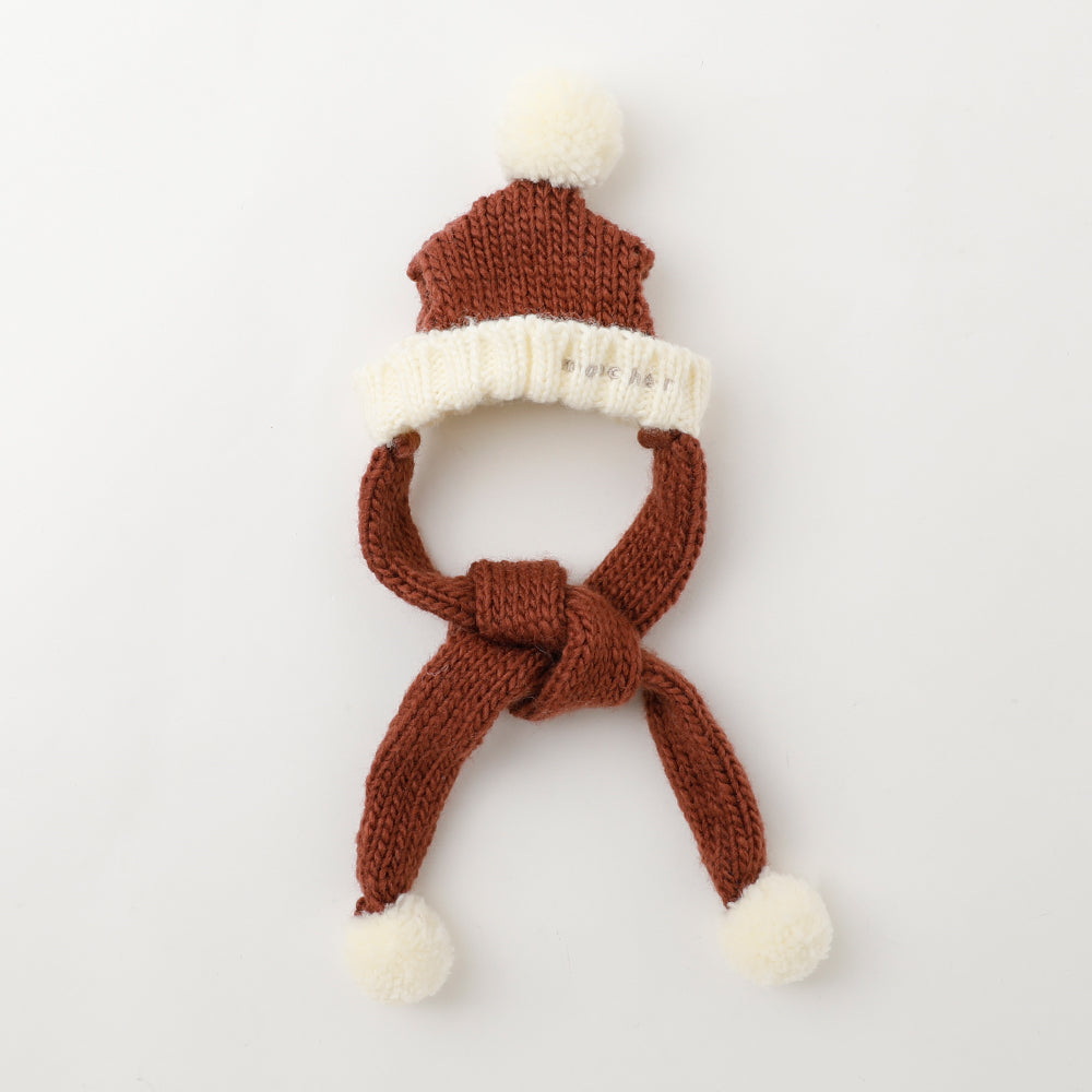 サンタさんニット帽マフラー