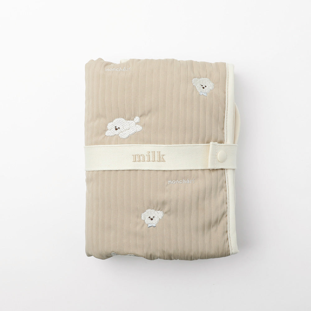 いぬさん刺繍カフェマット【名入れ刺繍対応】