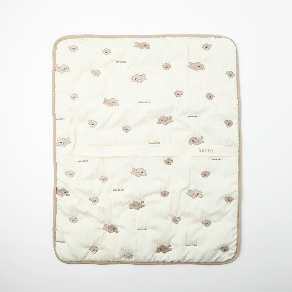 いぬさん刺繍カフェマット【名入れ刺繍対応】