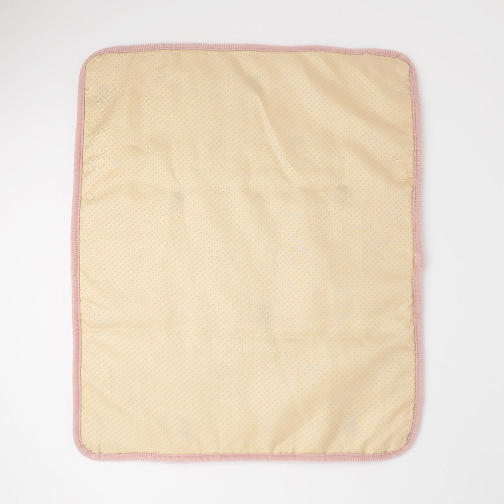 Bear ribbon embroidery boa cafe mat [Compatible with name embroidery]