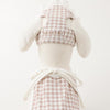 Cool one -piece gingham check swimwear + frill hat set