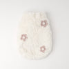 Flower motif fur vest