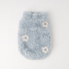 Flower motif fur vest