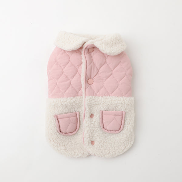 Boa combination quilted vest