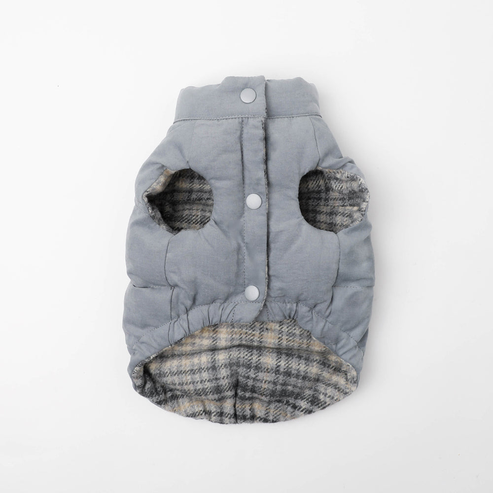 リバーシブルチェック柄ベスト – moncheri