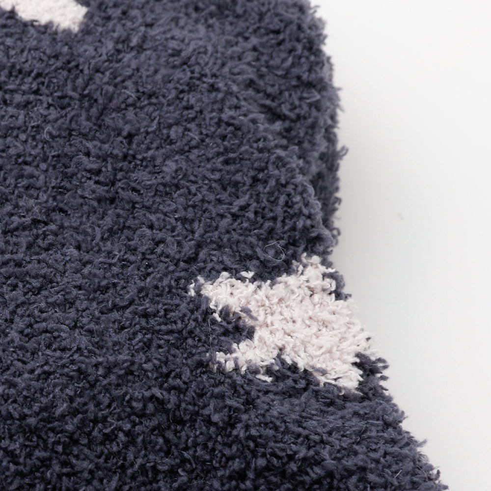 Star pattern fluffy knit rompers