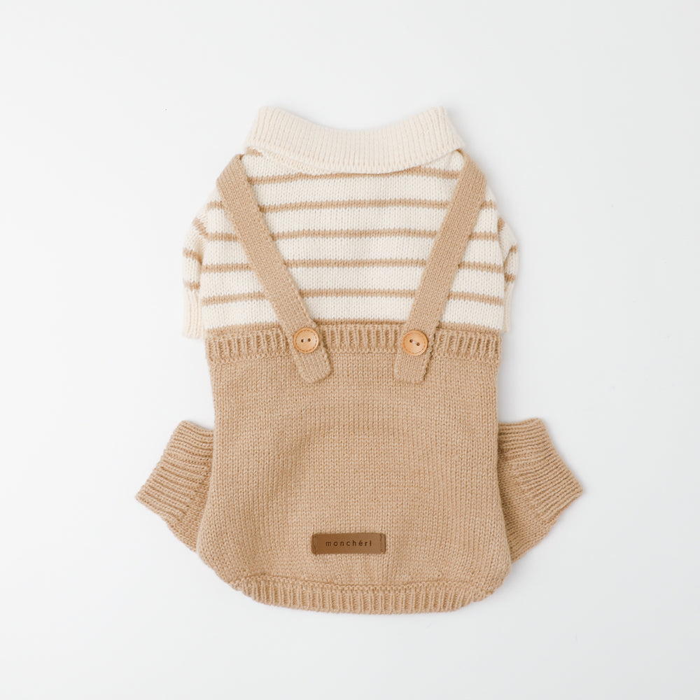 ボーダーニットドッキングロンパース