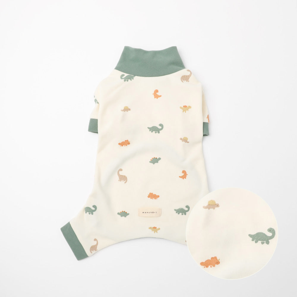 Thermal dinosaur pattern stretch romper