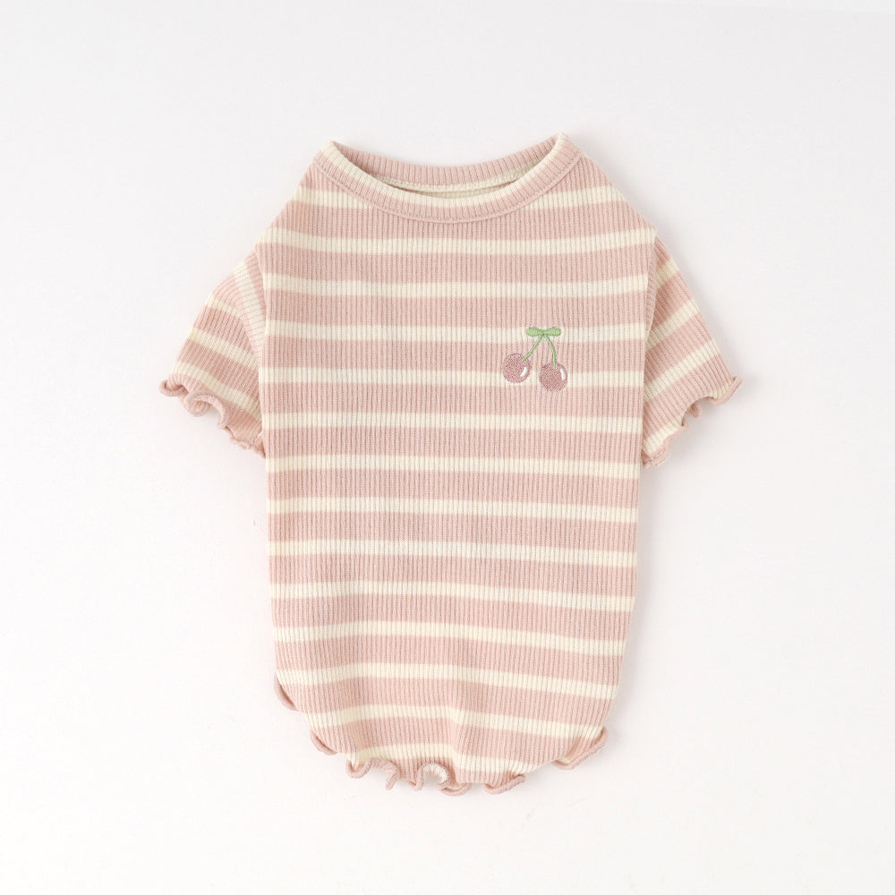 Cool border mellow fruit embroidery tops