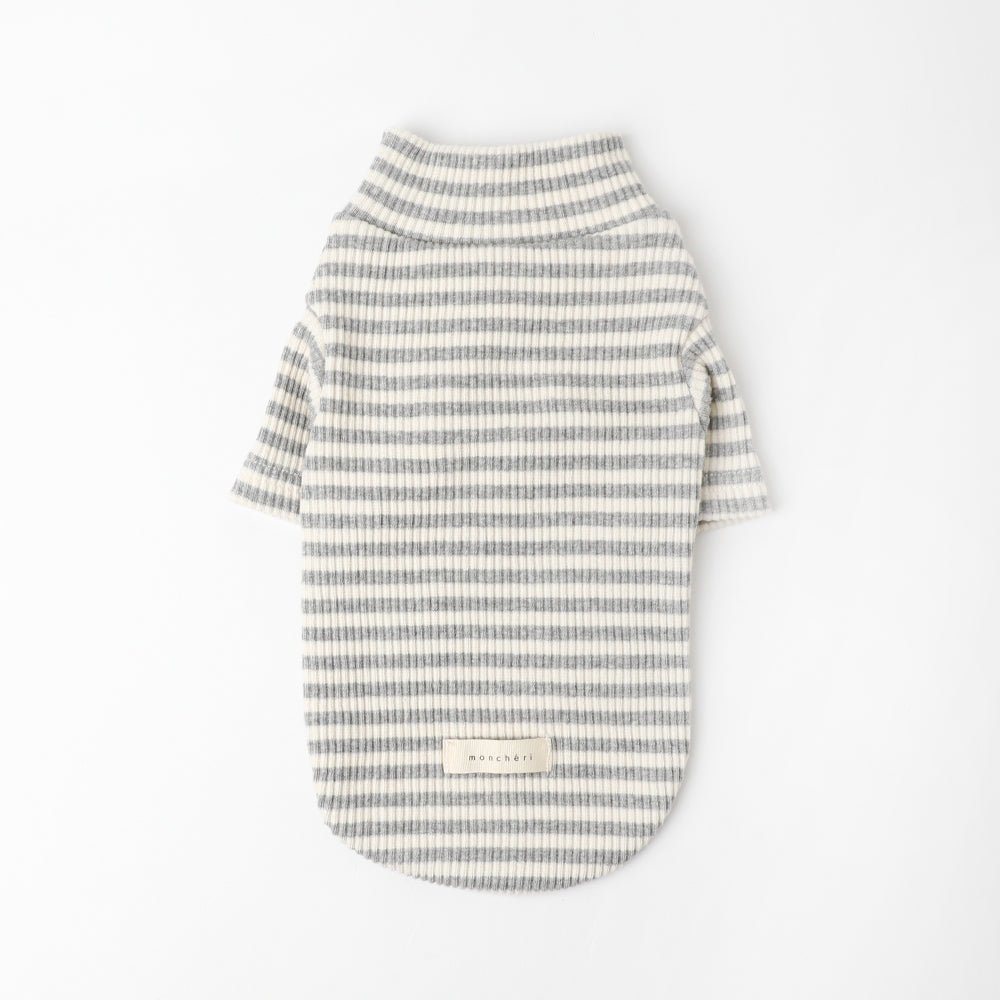 保温ボーダーハイネックトップス – moncheri