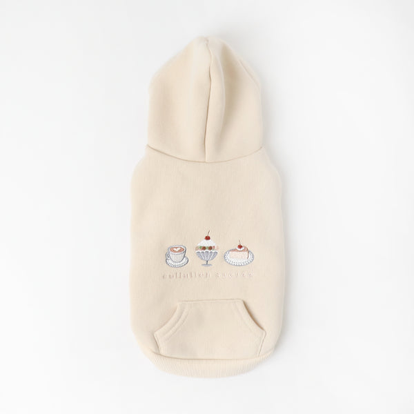 Sweets embroidery sleeveless hoodie