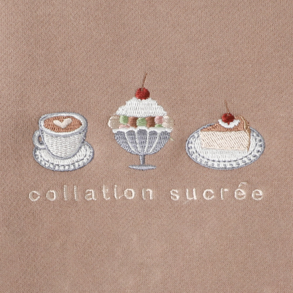 スイーツ刺繍ノースリーブパーカー