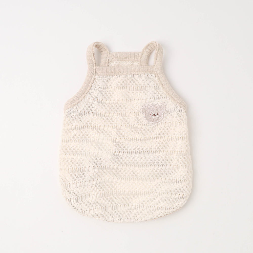 Cool Bear Point Summer Knit Camisole Tops