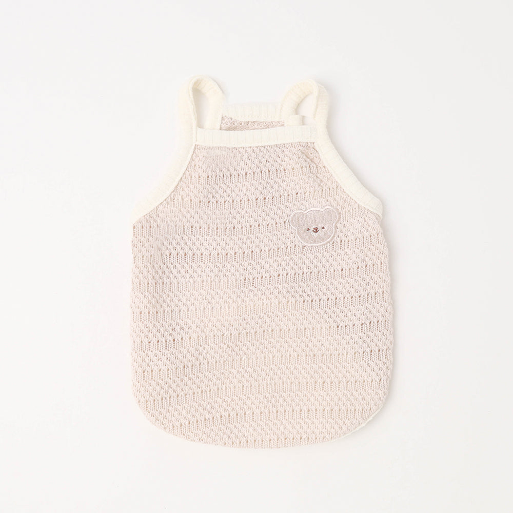 Cool Bear Point Summer Knit Camisole Tops