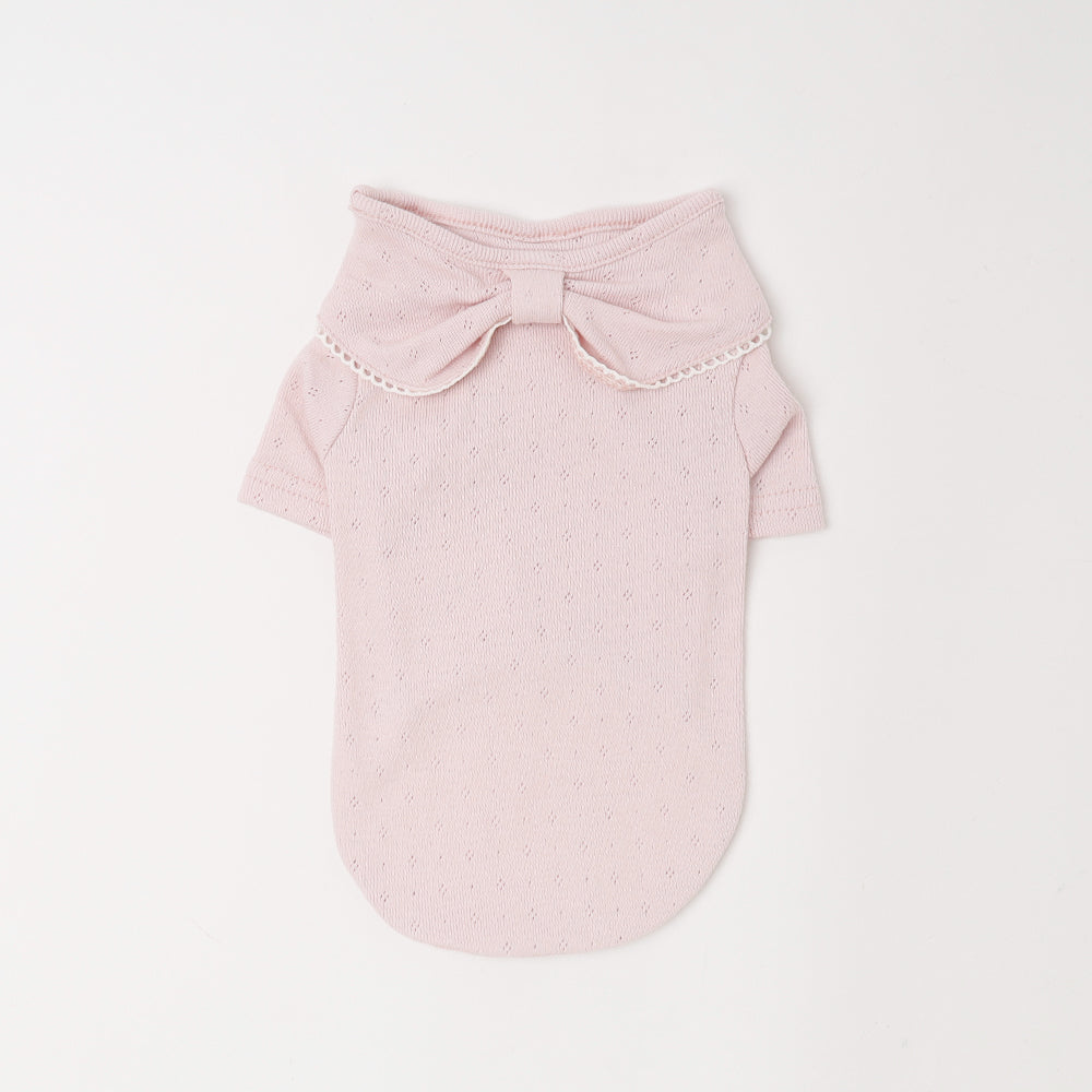 Back ribbon color pico lace tops