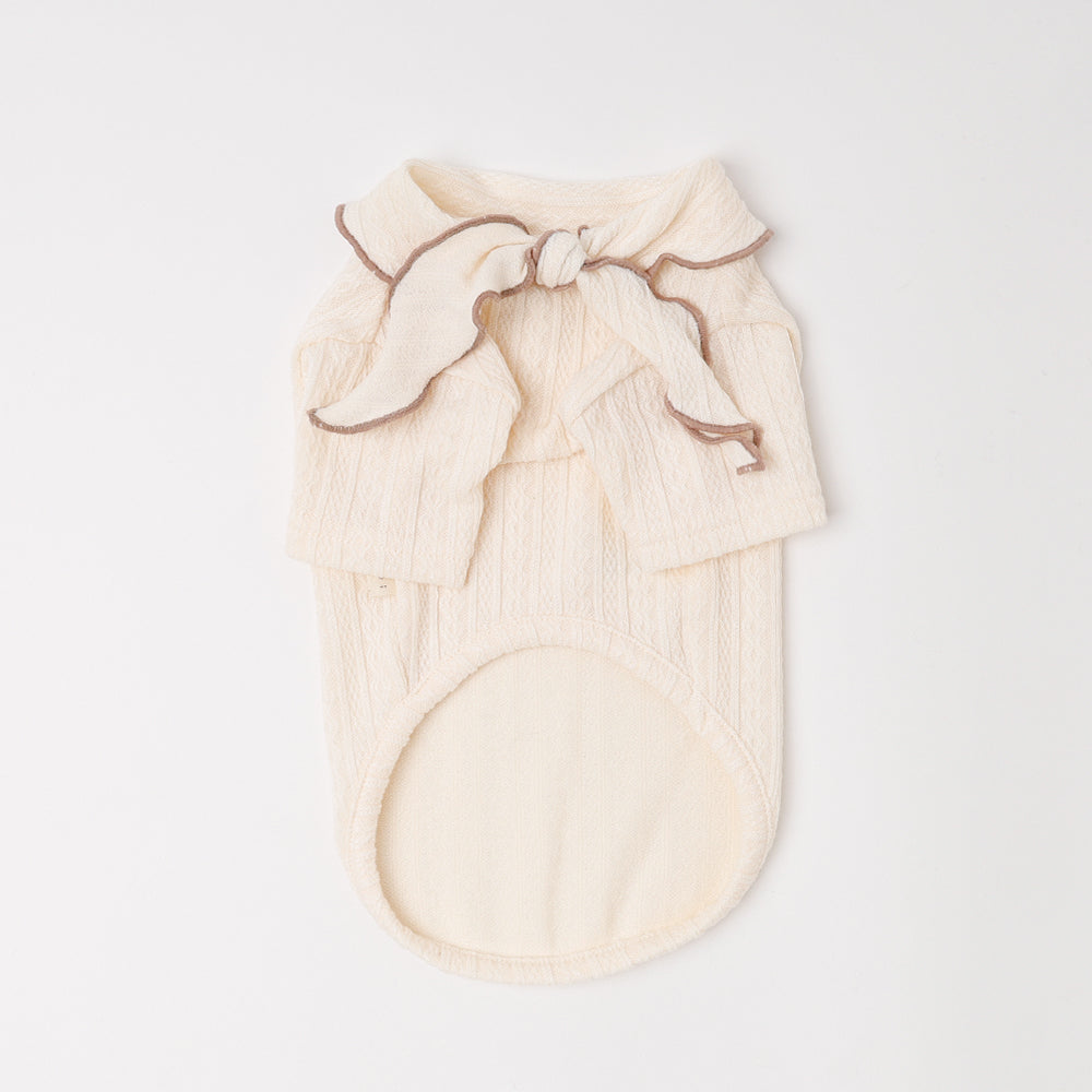 Neck ribbon bicolor mellow tops