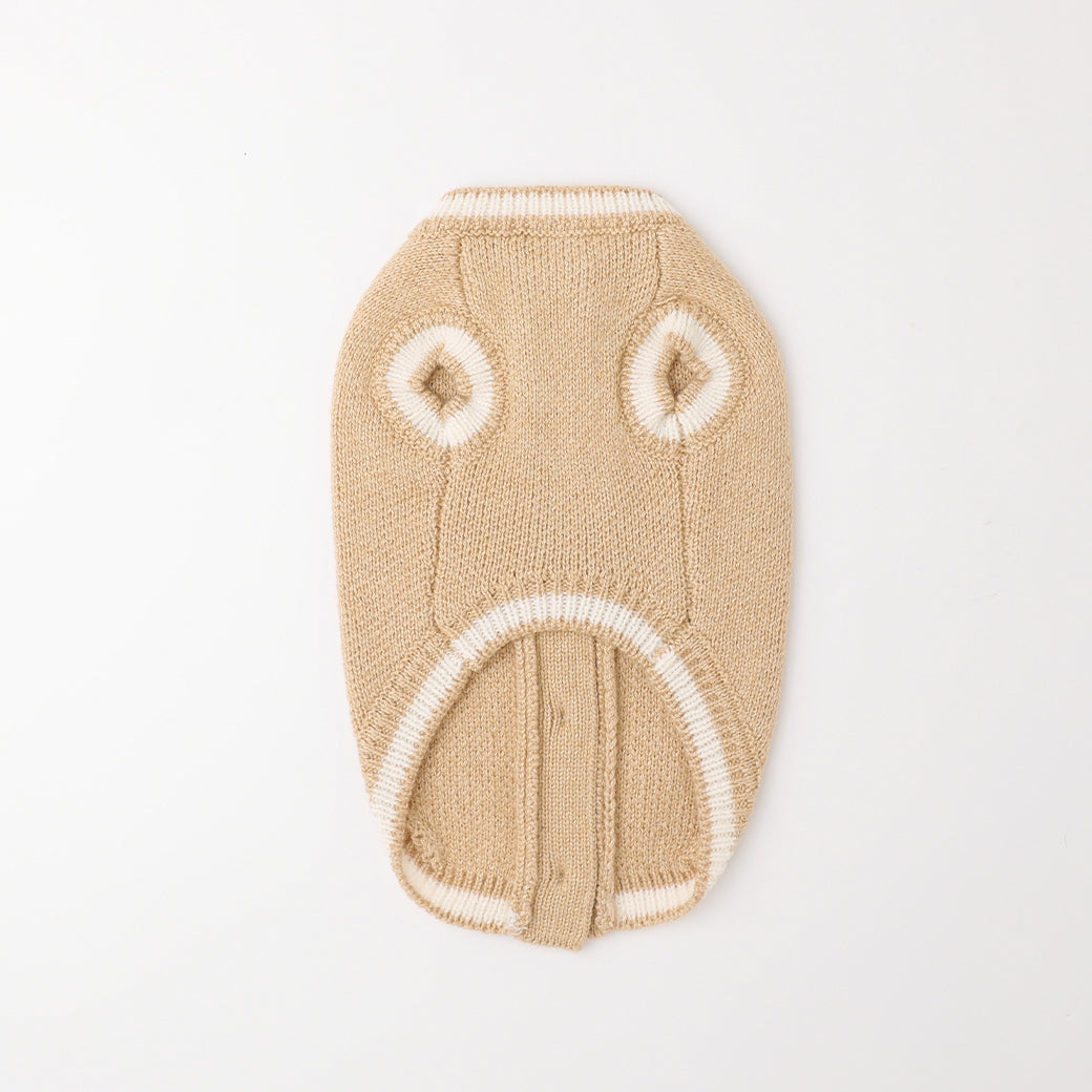 リスさん刺繍ニットベスト