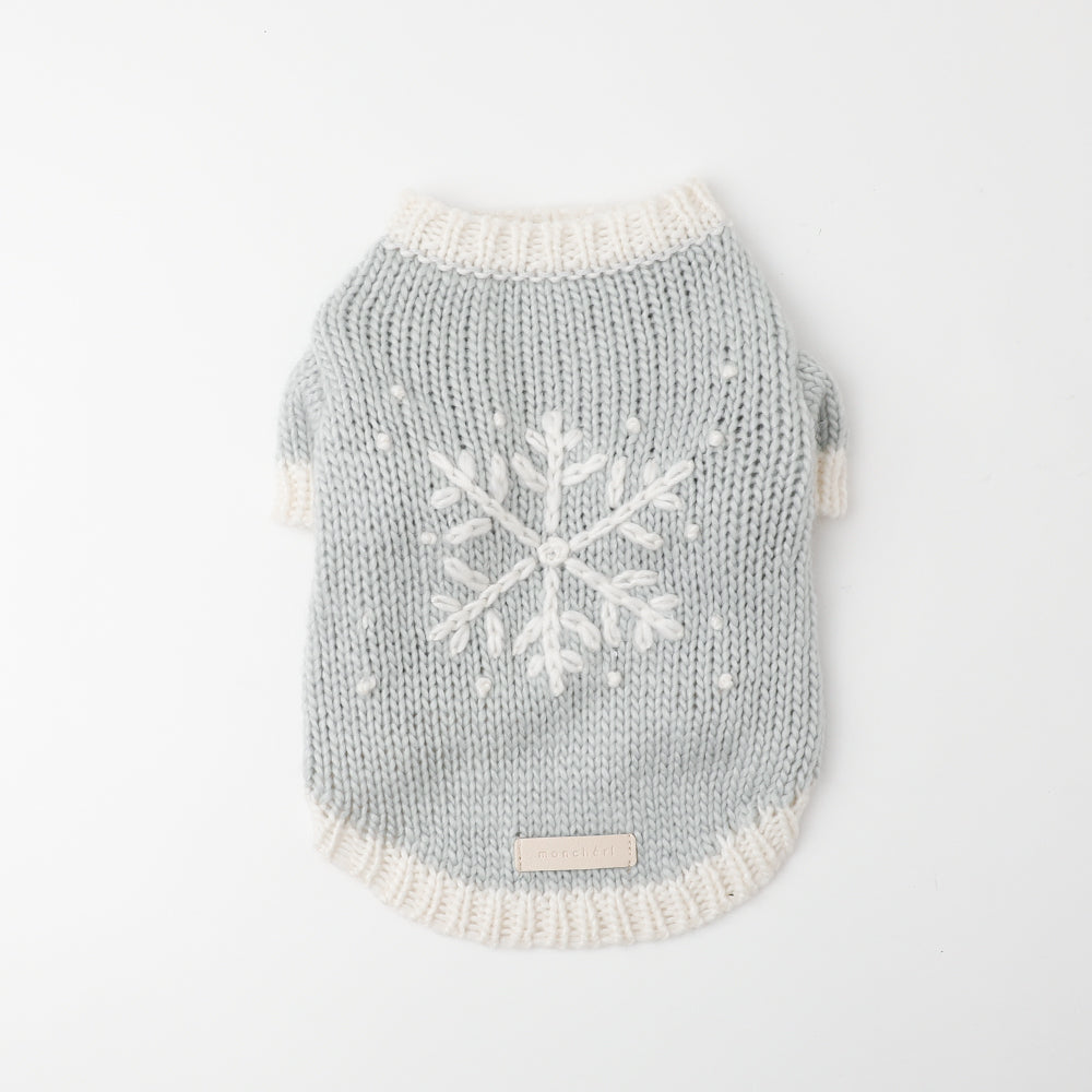 スノーフレーク柄ニットトップス