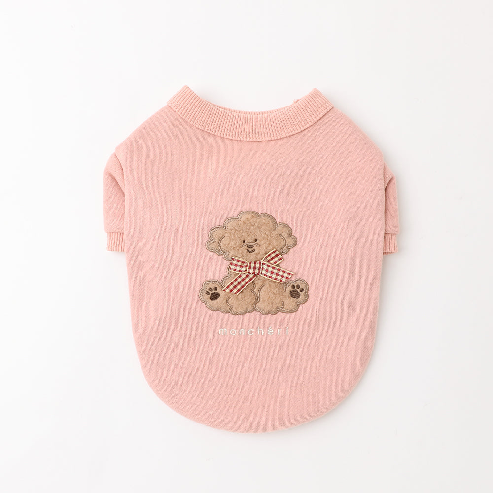 Dog fluffy embroidery tops