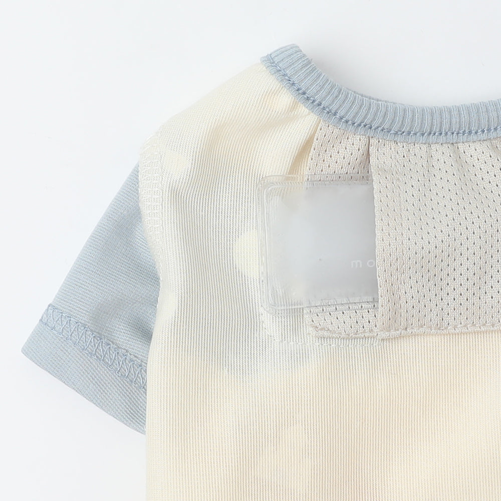 Cool summer print bicolor T-shirt [cold pack compatible]
