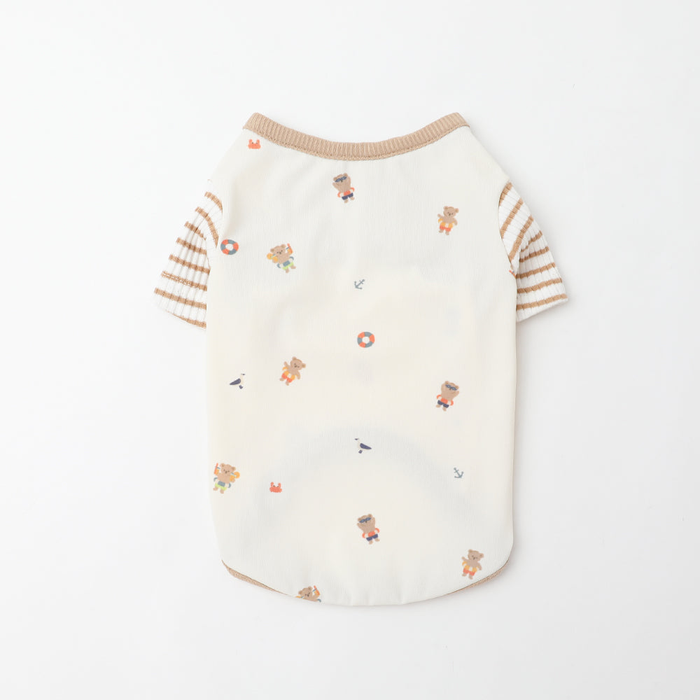 冷感くまさんサマープリントTシャツ【保冷剤対応】