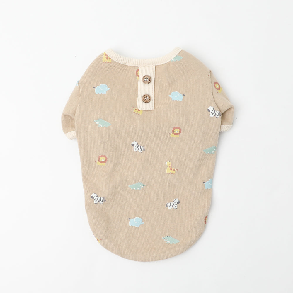 Animal print bicolor tops