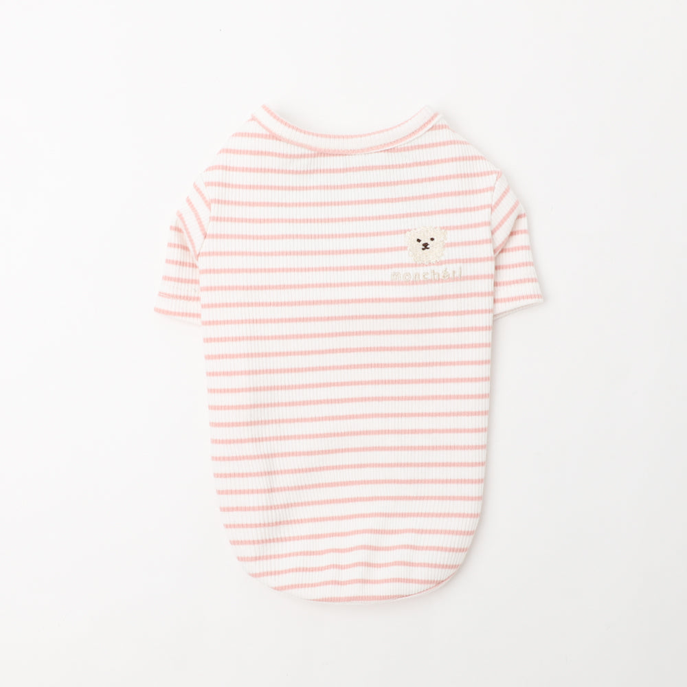 ボーダー刺繍Tシャツ【保冷剤対応】