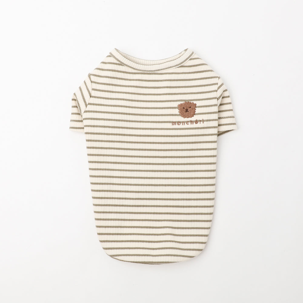 ボーダー刺繍Tシャツ【保冷剤対応】