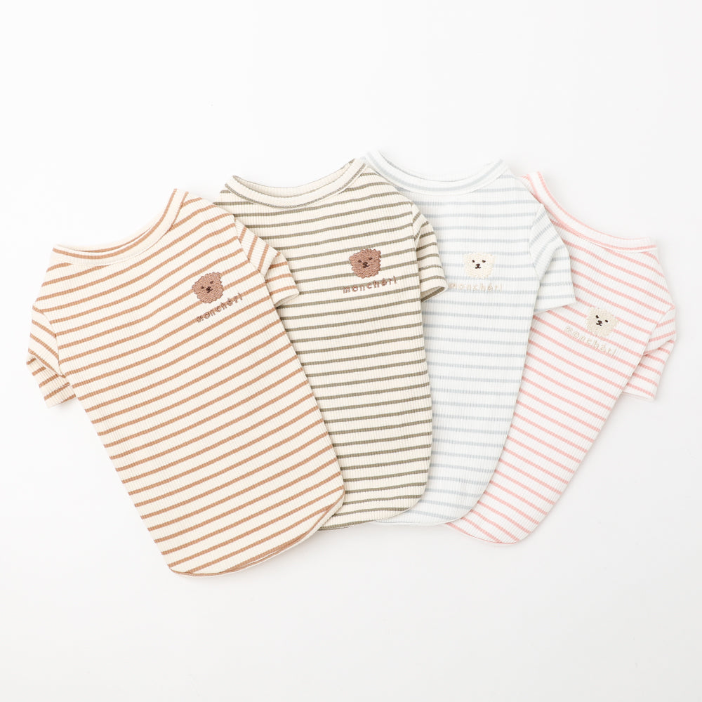 ボーダー刺繍Tシャツ【保冷剤対応】