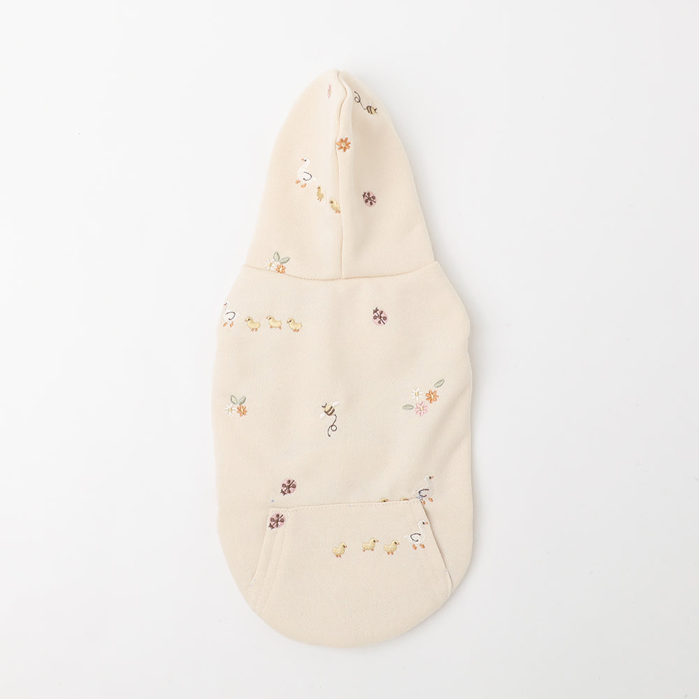 floral sleeveless hoodie