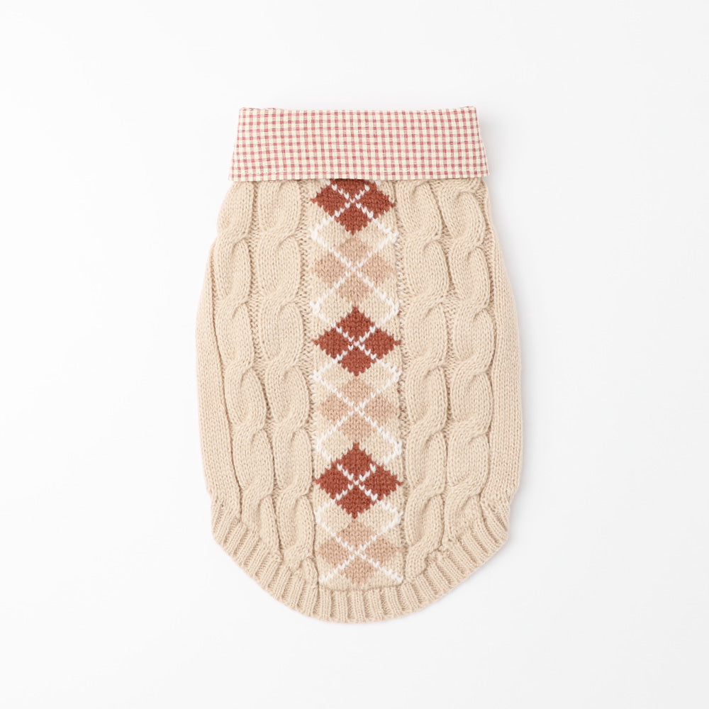 shirt docking argyle knit