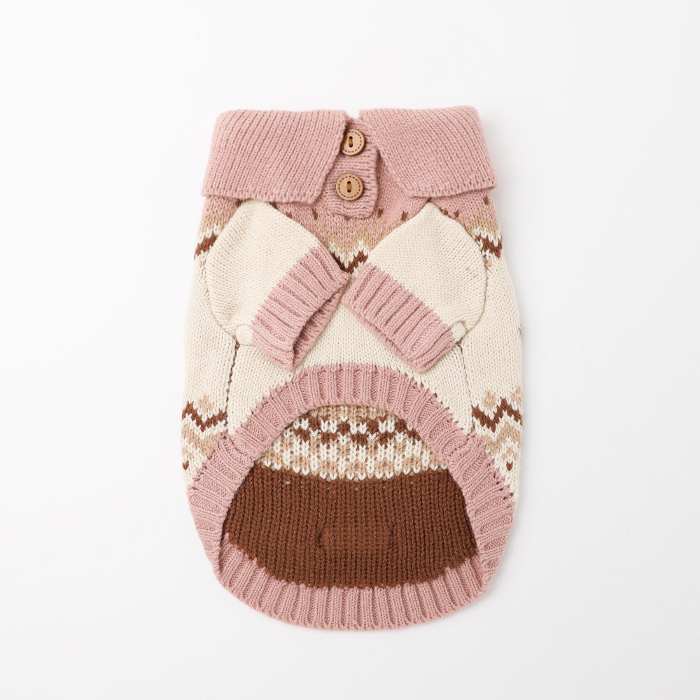 squirrel pattern nordic knit tops