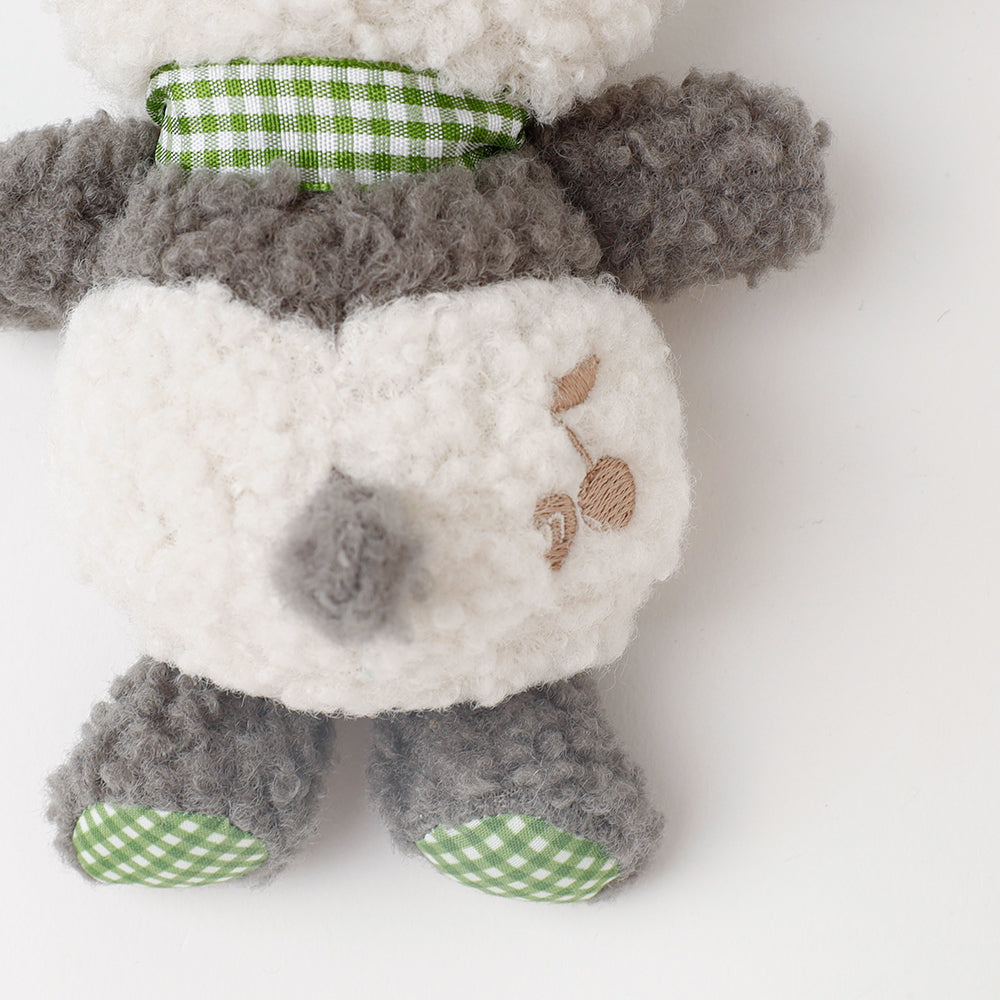 Panda gingham check ribbon stuffed toy