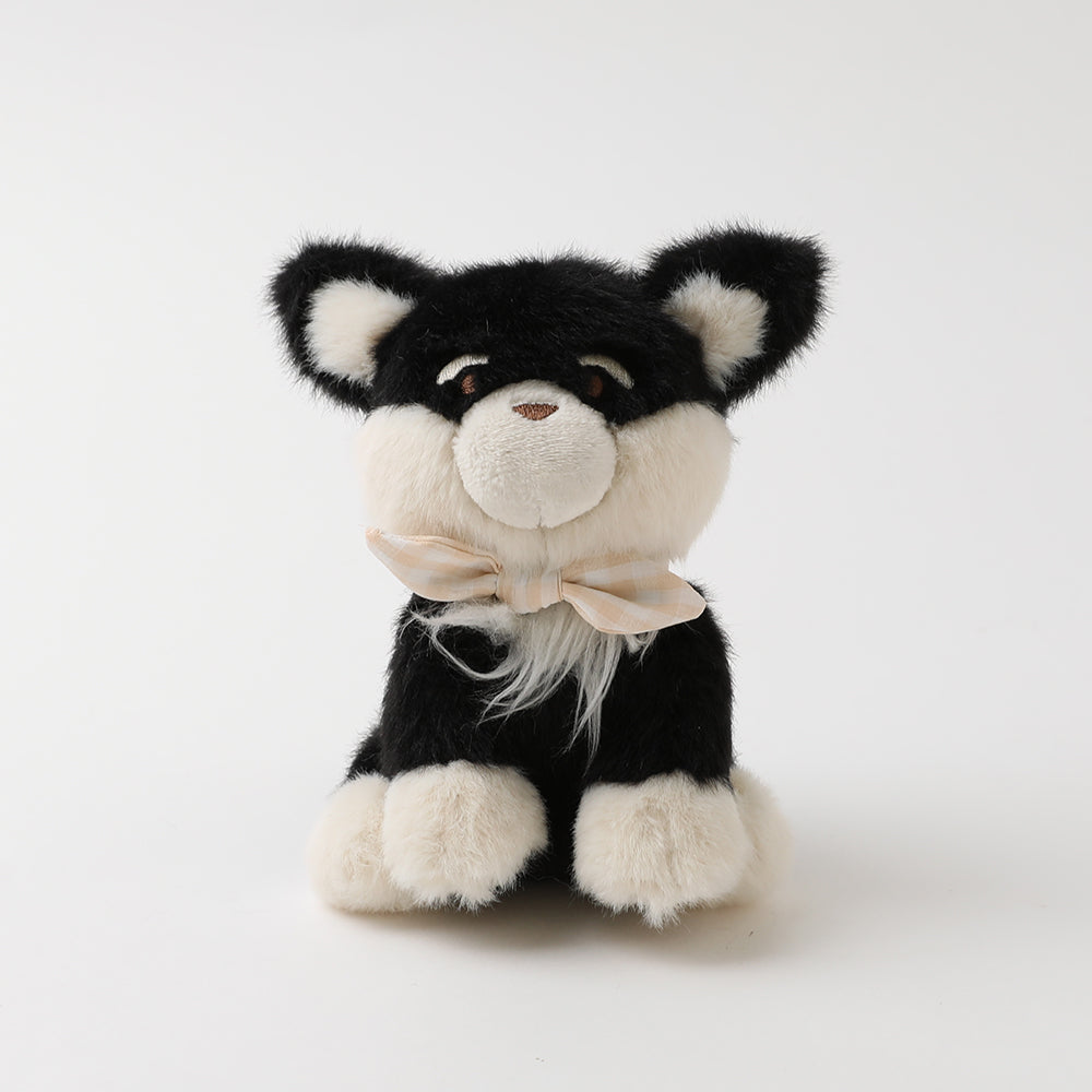 black dog stuffed toy