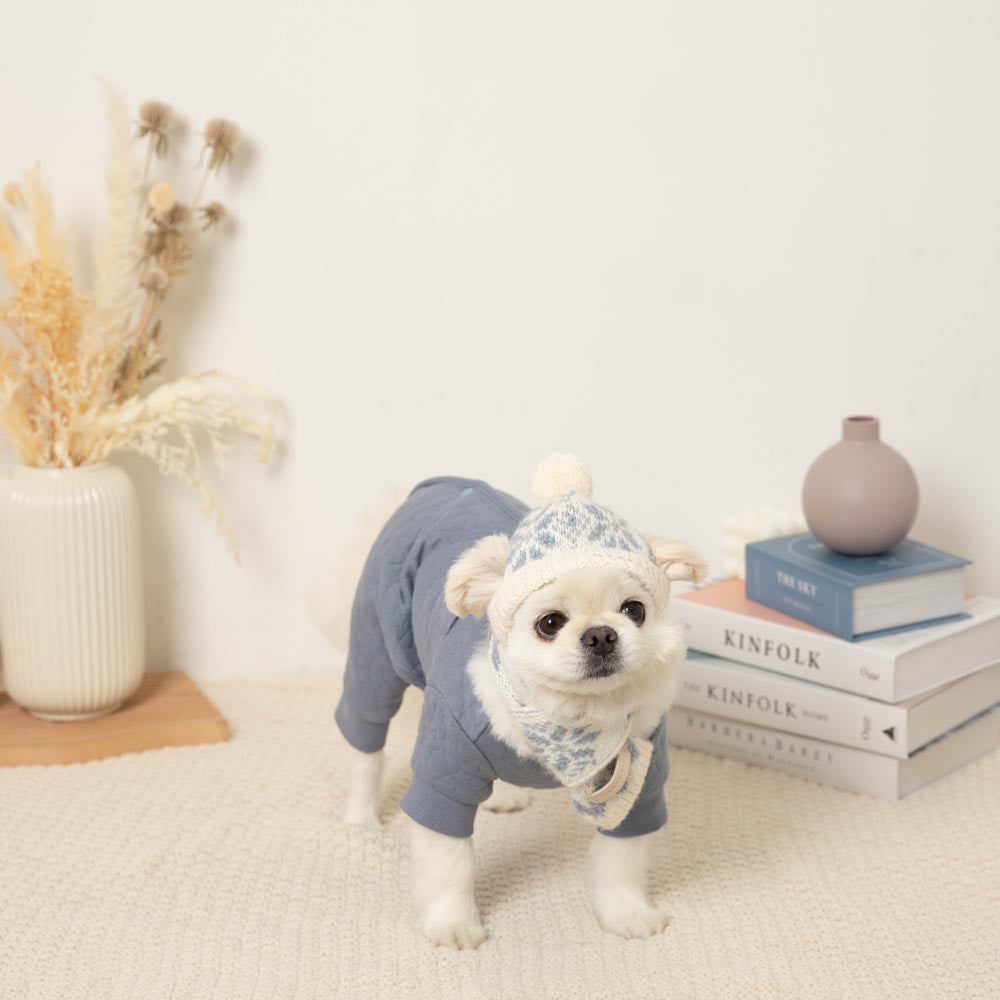 ノルディック柄ポンポンニット帽