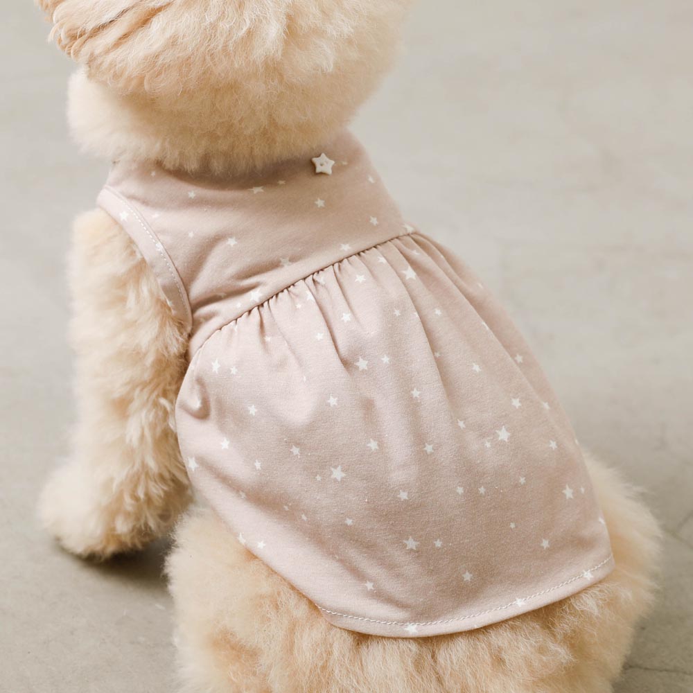 Cool star pattern sleeveless dress