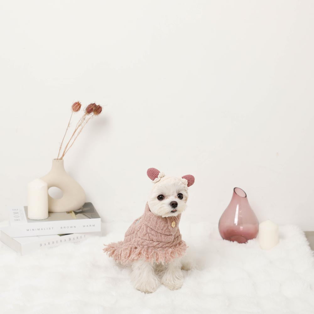 strawberry cake knit hat