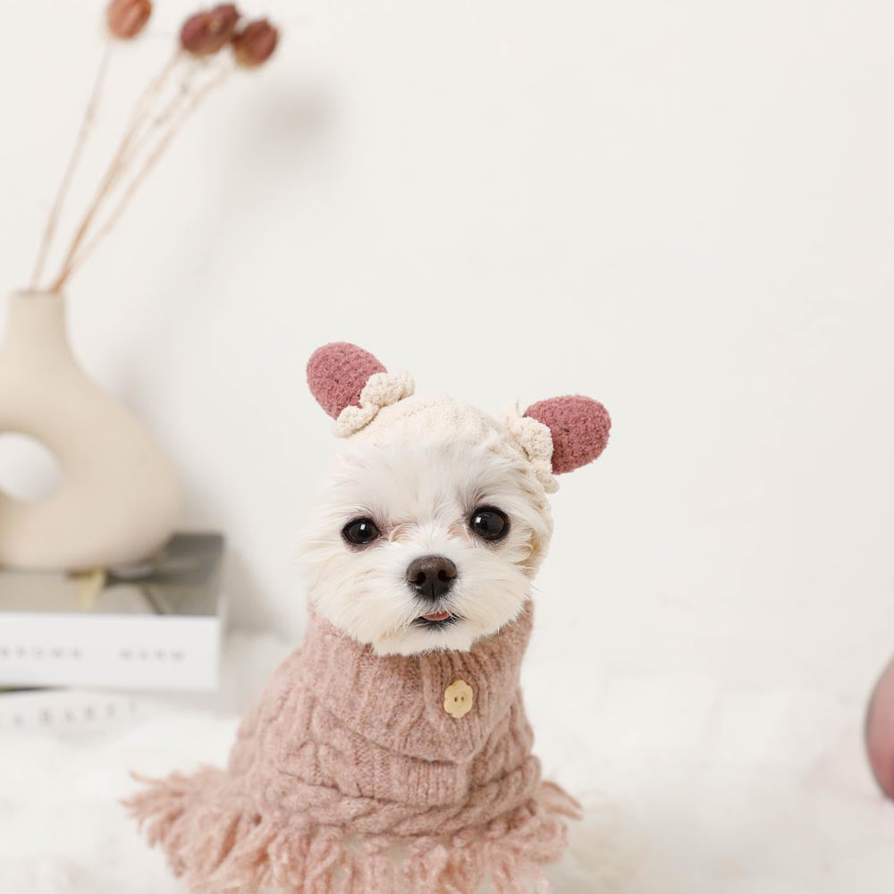 strawberry cake knit hat