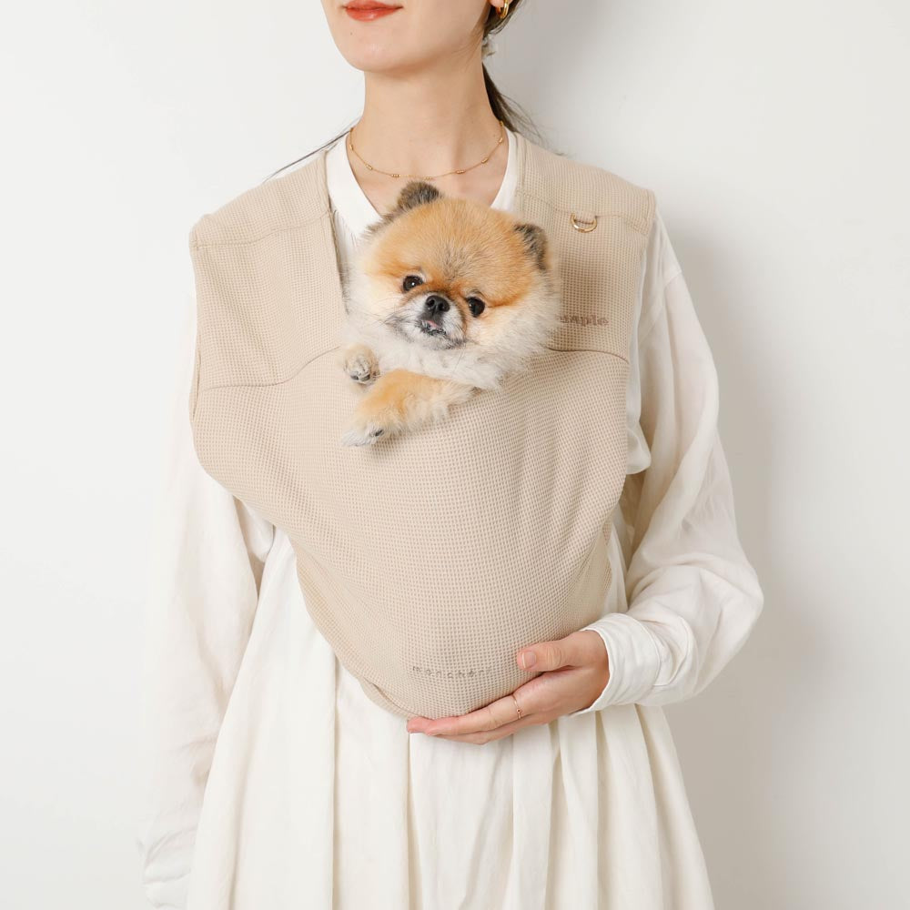 moncheri　ワッフルスリングリュック　名前入り ワッフルスリングリュック【名入れ刺繍対応】