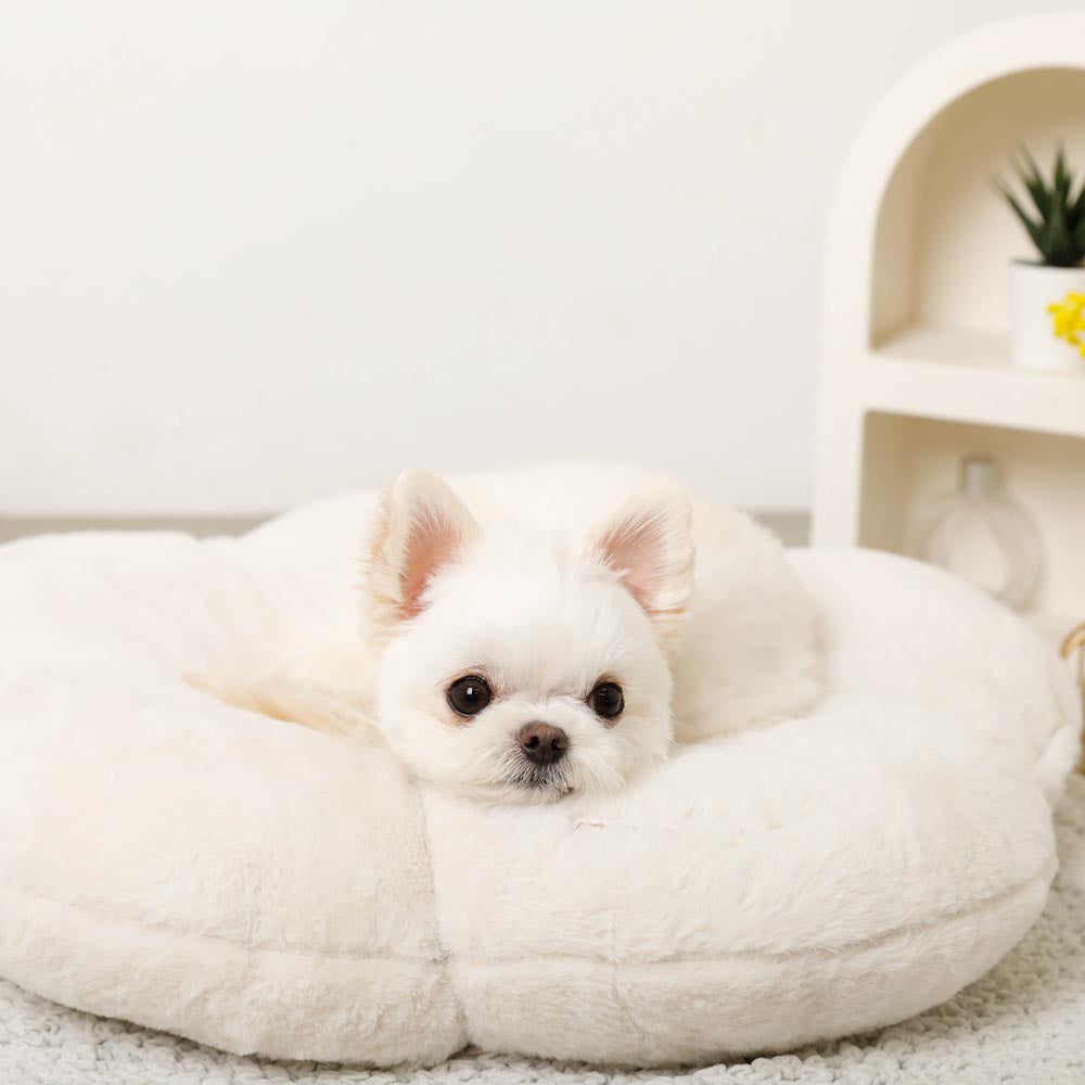 flower fur cushion bed