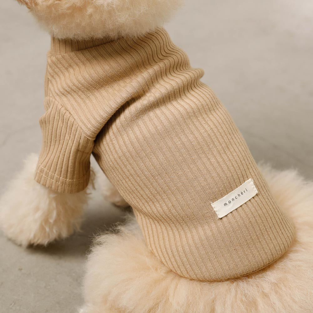 Simple high neck rib tops