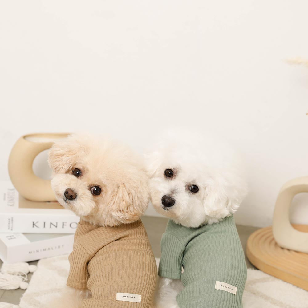 Simple high neck rib tops