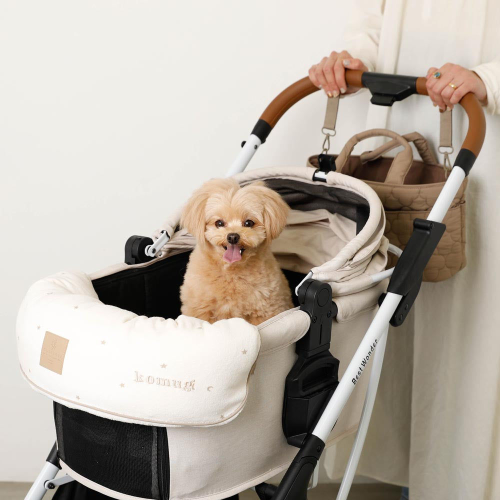 Stars and moon pattern pile chin cushion cover [Compatible with name embroidery]