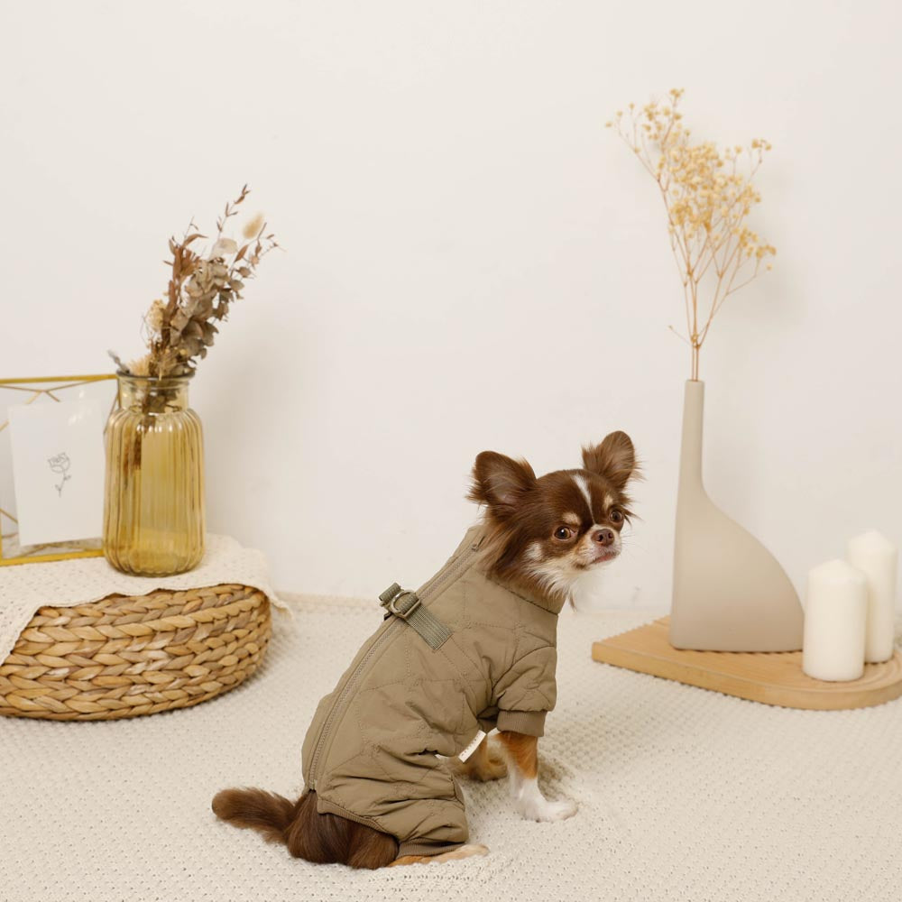Star pattern quilted romper harness