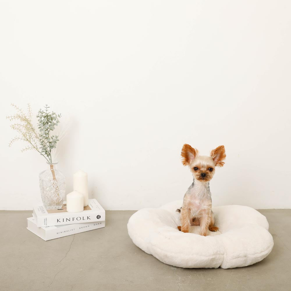 flower fur cushion bed