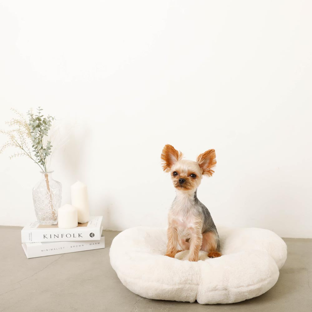flower fur cushion bed