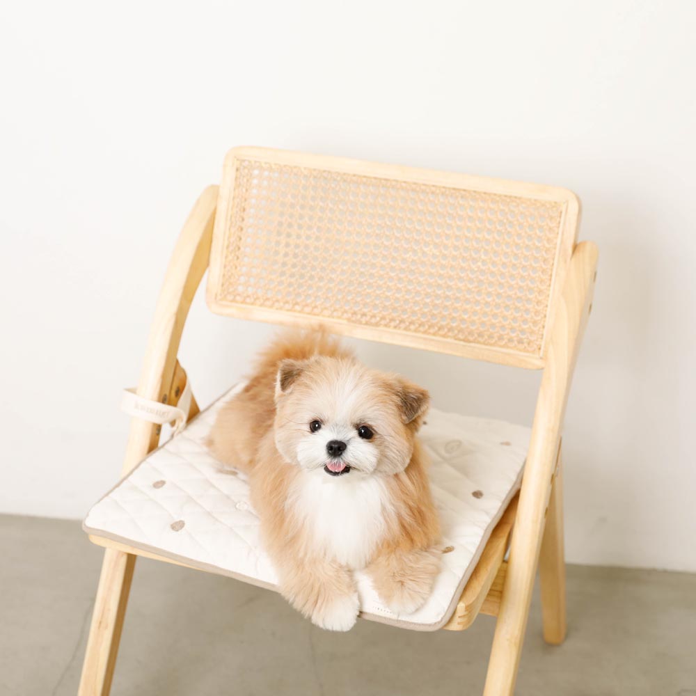 Dog embroidery quilting cafe mat [Compatible with name embroidery]