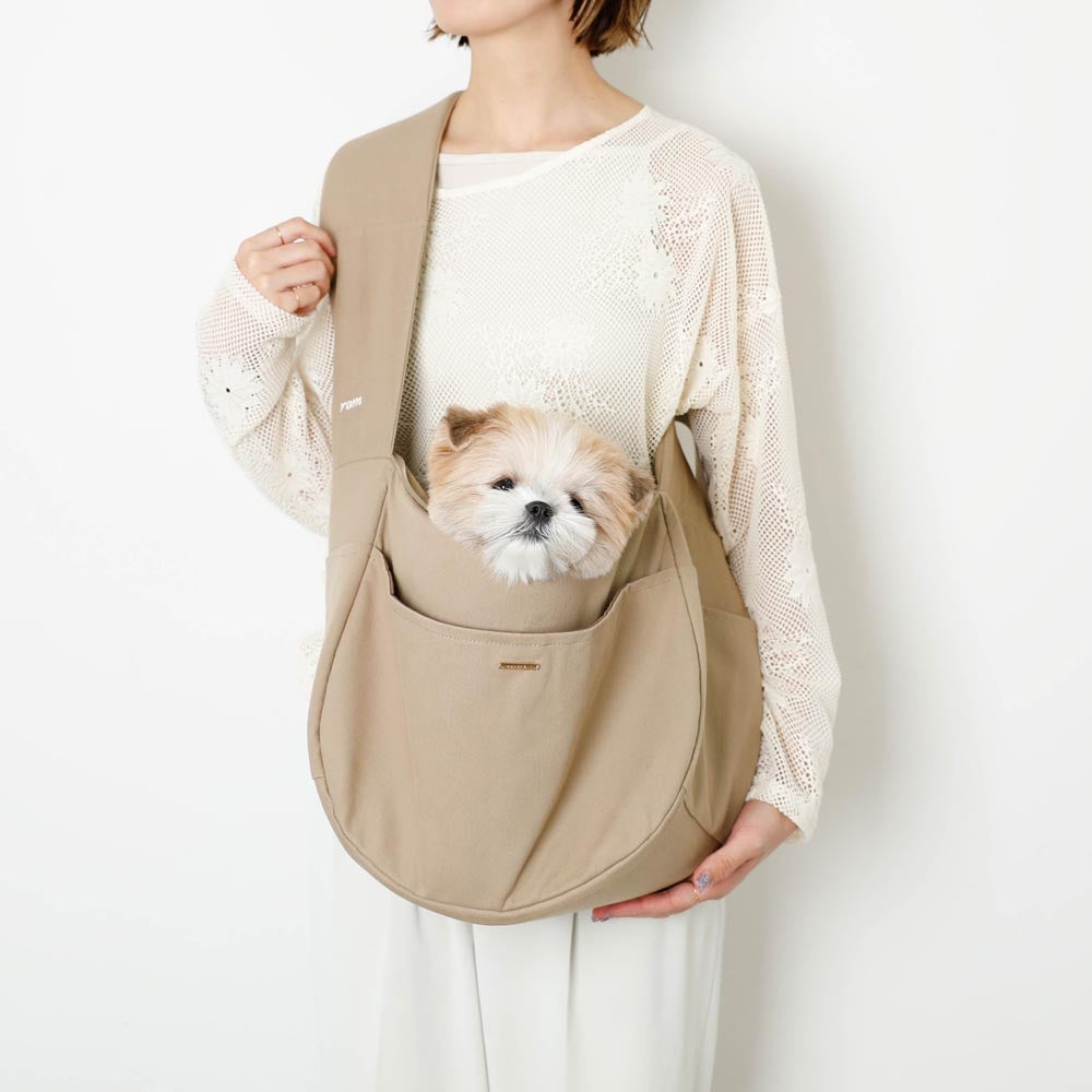 Dog sling with mesh [Compatible with name embroidery]